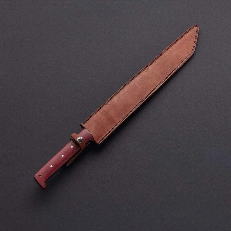 Custom Handmade Carbon Steel Blade Survival Machete Knife| Hunting Knife Camping