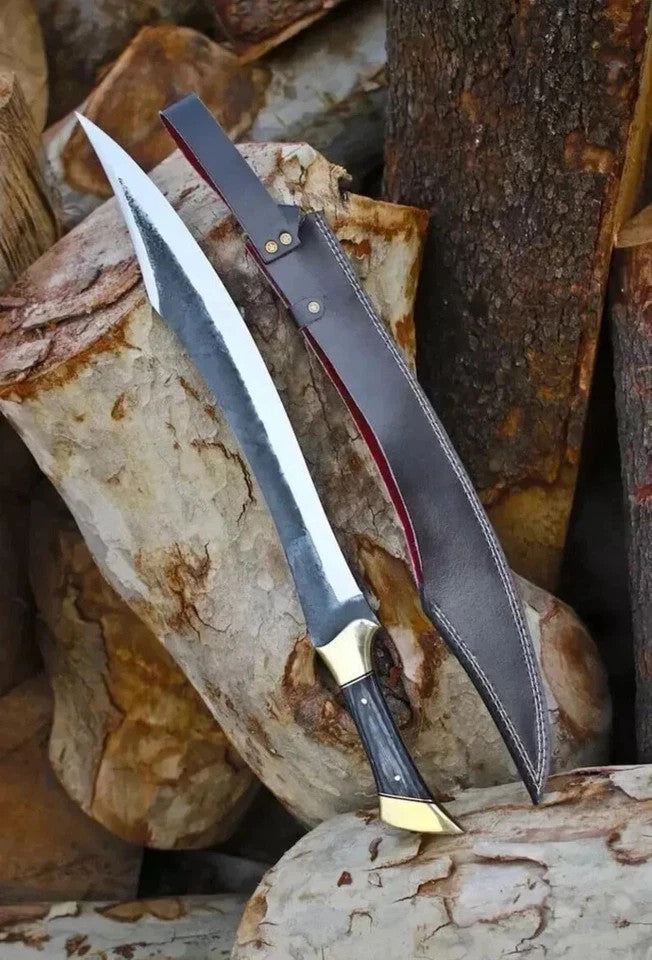Custom Handmade Carbon Steel Blade Survival Machete Knife| Hunting Knife Camping