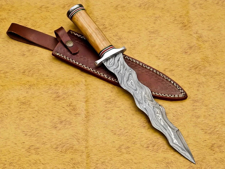 Custom Handmade Damascus Dagger knives-Hunting & Survival Knives | Camping  Gear