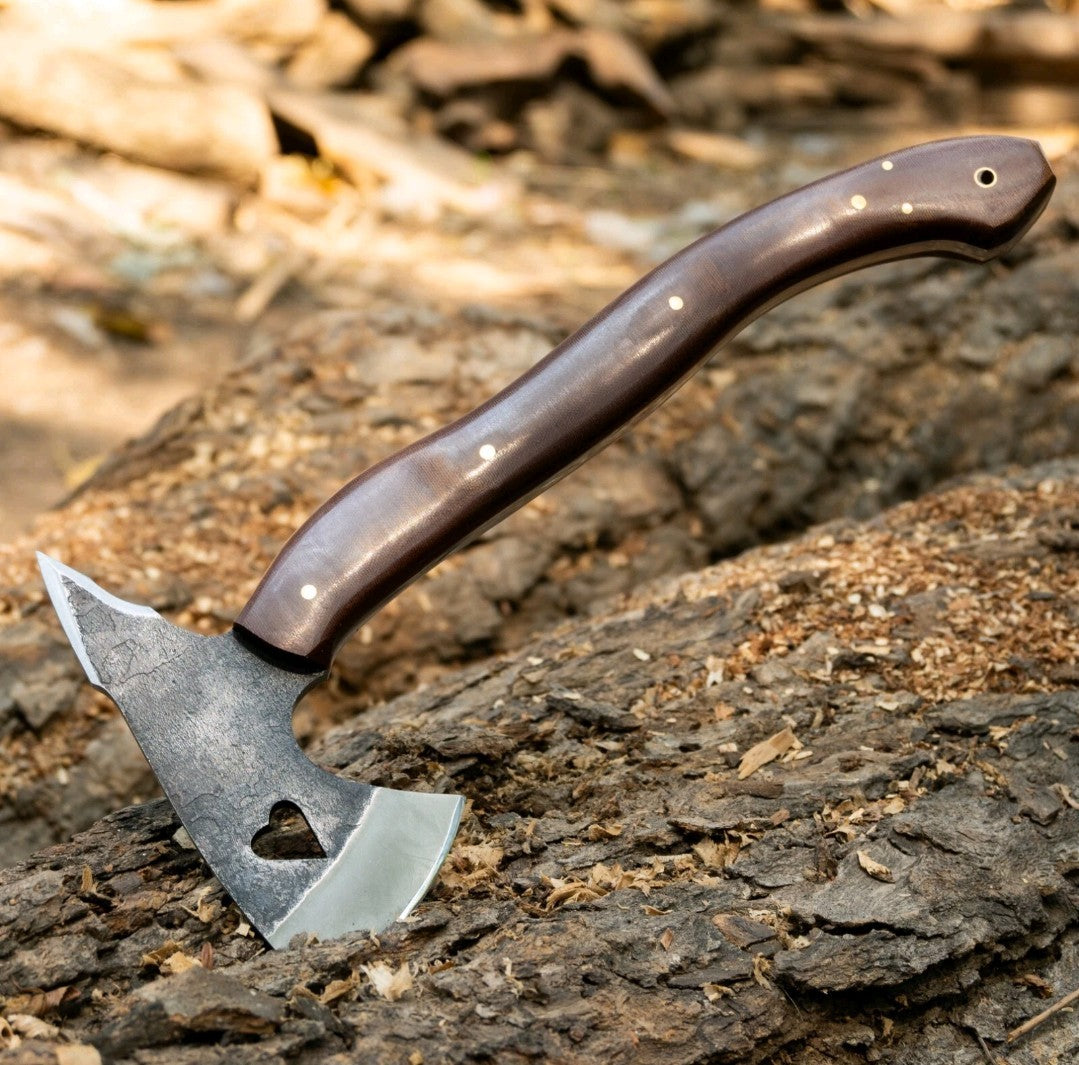 HANDMADE 13" CARBON STEEL REPLICA FULL TANG AXE TOMAHAWK AXE HATCHET RnD SAYOC