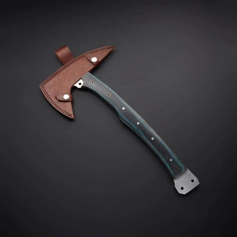 Custom Handmade Tomahawk Battle Ready Axe Viking Axe Carbon Steel Axe & Sheath