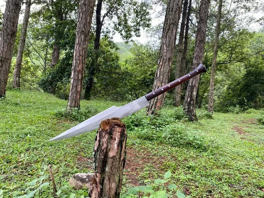 Custom Handmade Carbon Steel Blade Bowie Machete Kukri Hunting Knife Camping