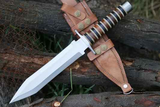 Custom Handmade D2 Steel Blade Dagger Knife - Hunting Knife Viking Sword Camping