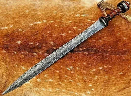 32" Handmade Damascus Steel Gladiator Roman Empire Gladius Medieval Greek Sword
