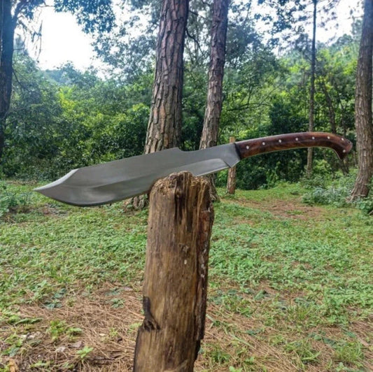 Custom Handmade Carbon Steel Blade Jungle Machete Knife - Hunting Knife Camping