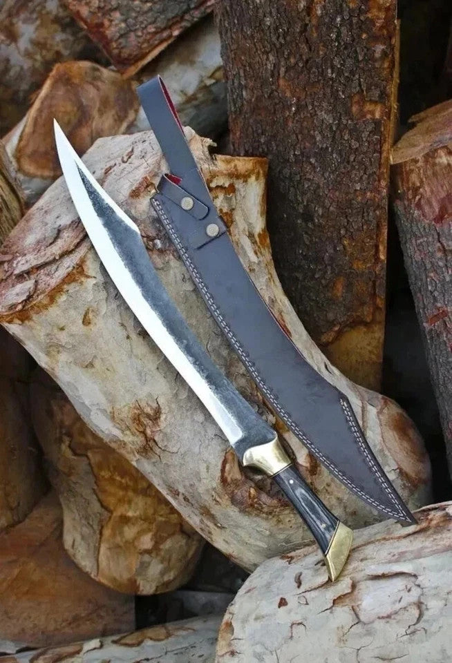Custom Handmade Carbon Steel Blade Survival Machete Knife| Hunting Knife Camping