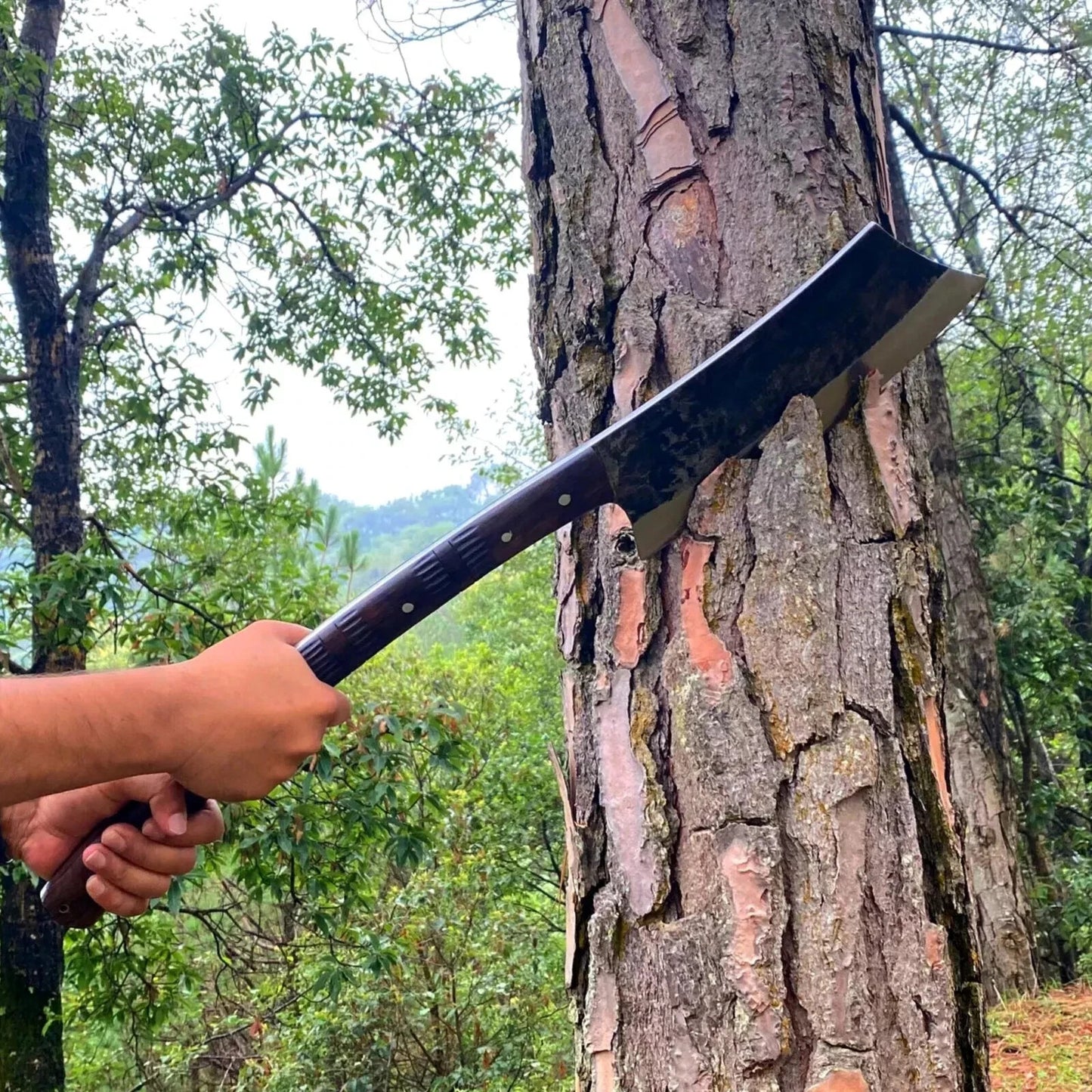 Custom Handmade Carbon Steel Blade Cleaver Machete Knife | Hunting Knife Camping