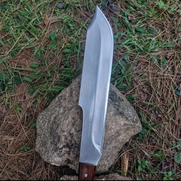 Custom Handmade Carbon Steel Blade Jungle Machete Knife - Hunting Knife Camping