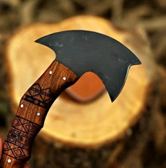 HANDMADE 13" CARBON STEEL REPLICA FULL TANG AXE TOMAHAWK AXE HATCHET RnD SAYOC