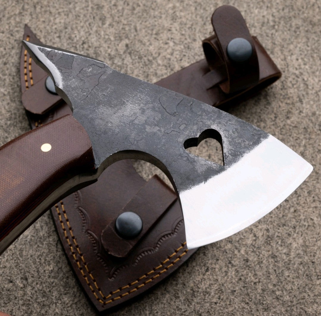HANDMADE 13" CARBON STEEL REPLICA FULL TANG AXE TOMAHAWK AXE HATCHET RnD SAYOC
