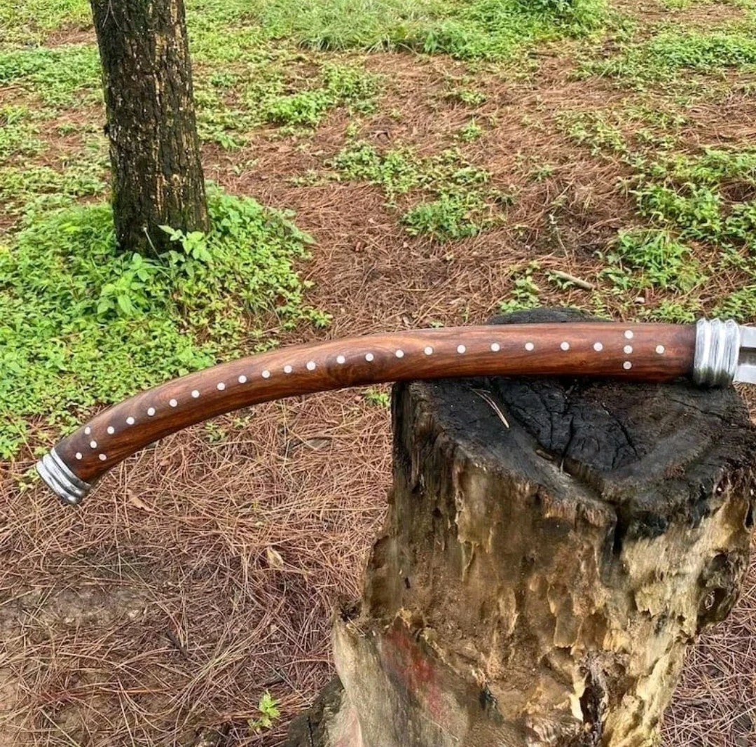 34" Custom Handmade Carbon Steel Wood Cutting Viking Axe Hunting Camping Axe