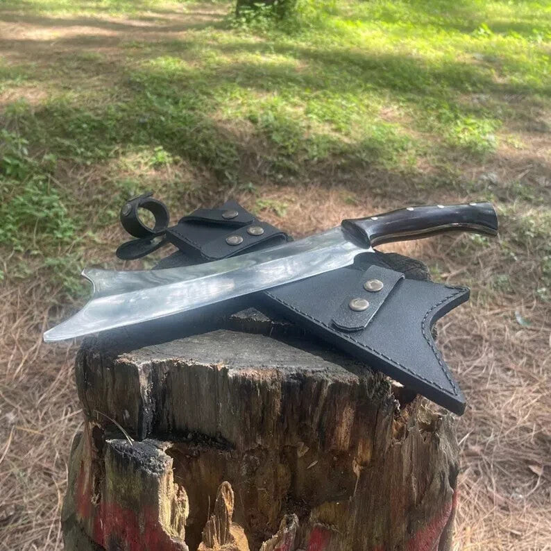 20" WKC Handmade Carbon Steel Blade Jungle Machete Bowie Hunting Knife Camping