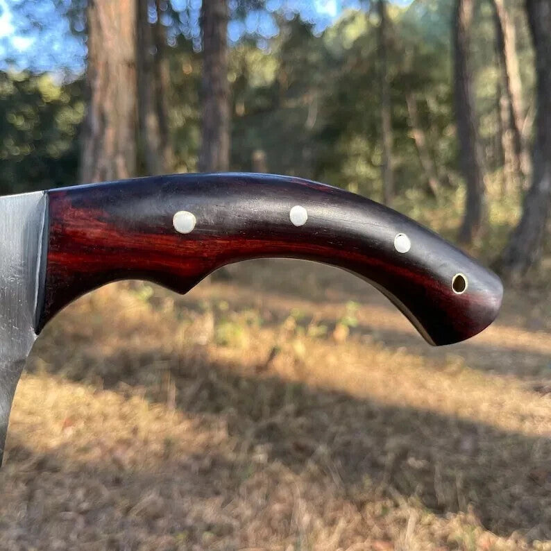 Custom Handmade Carbon Steel Blade Bowie Machete Kukri Hunting Knife Camping