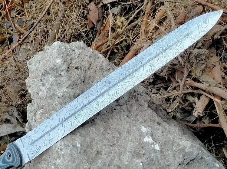 WKC Handmade Damascus Steel Roman Gladius Gladiator Sword Medieval Battle Dagger
