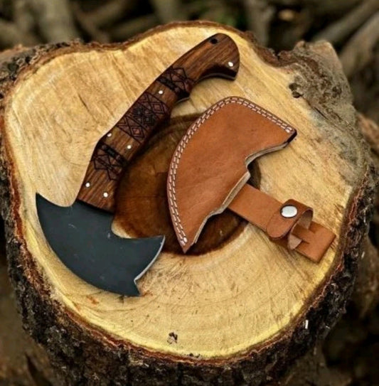 HANDMADE 13" CARBON STEEL REPLICA FULL TANG AXE TOMAHAWK AXE HATCHET RnD SAYOC