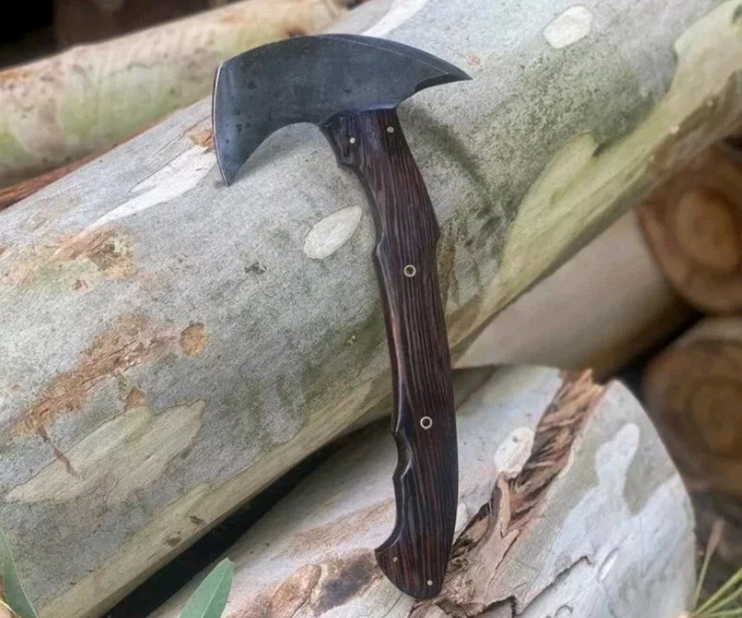 Custom Handmade Carbon Steel Axe Tomahawk Camping Axe Outdoor Hatchet Viking Ax