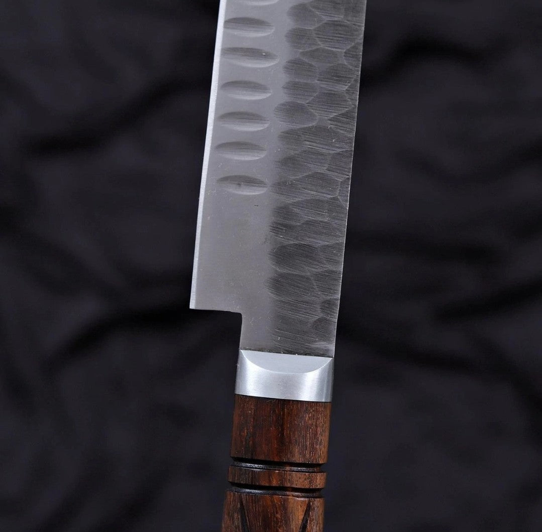 Japanese Damascus Suminagashi Maguro Tuna Knife Yasuki Hagane Carbon Steel