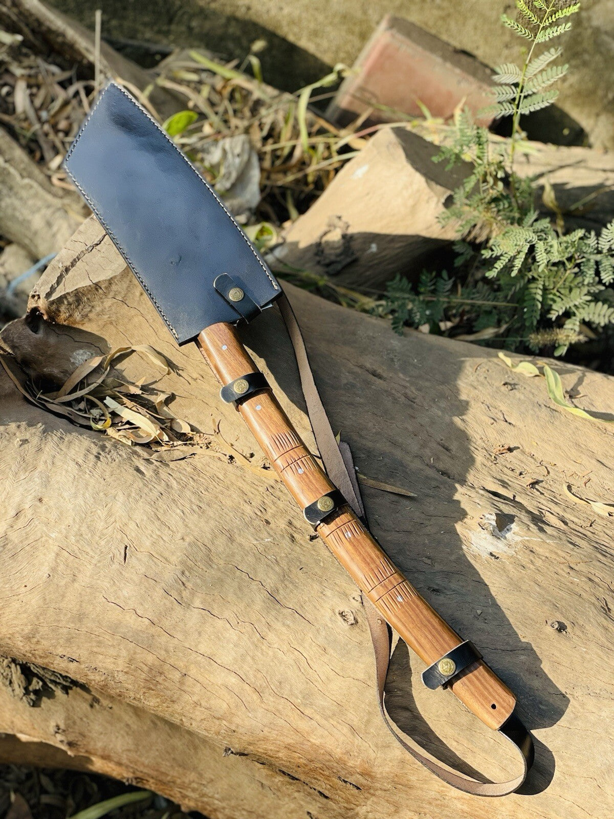 Custom Handmade Carbon Steel Blade Long Woodcutting Axe | Hunting Axe | Camping
