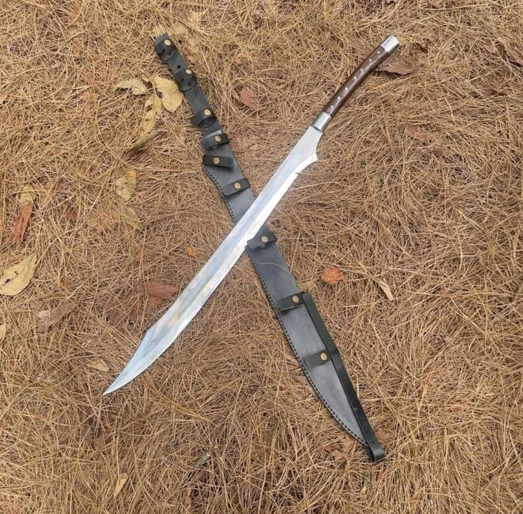 Custom Handmade Carbon Steel Blade Scimitar Viking Sword Hunting Sword Camping