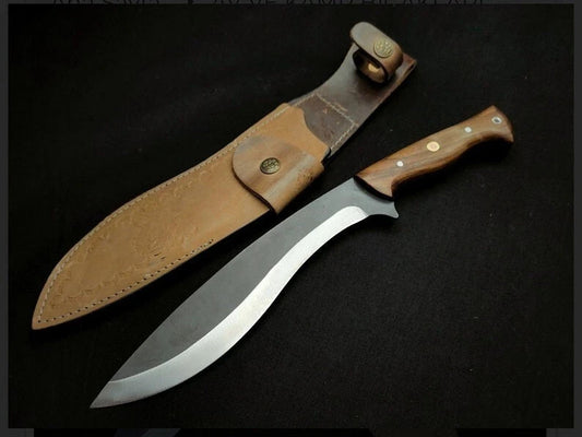 Custom Handmade Carbon Steel Blade Bowie Machete Kukri Hunting Knife Camping