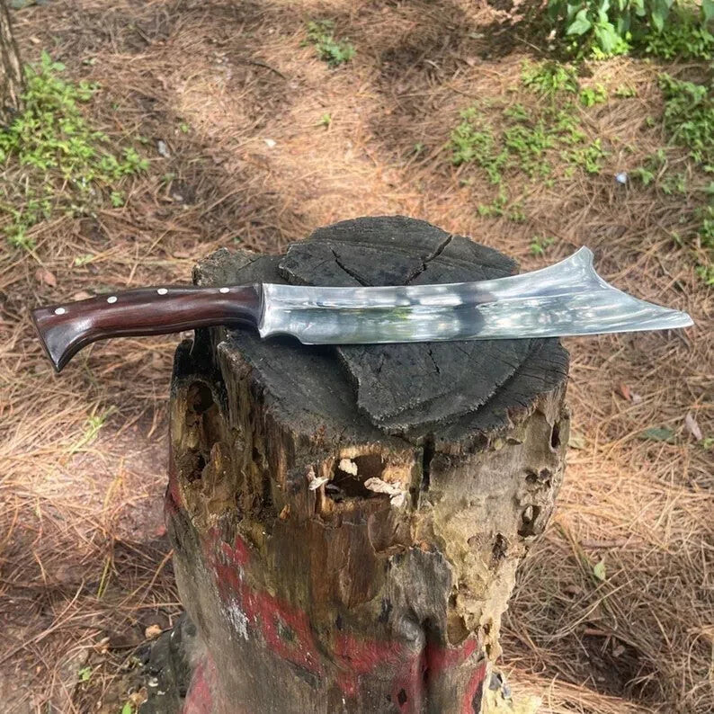 20" WKC Handmade Carbon Steel Blade Jungle Machete Bowie Hunting Knife Camping