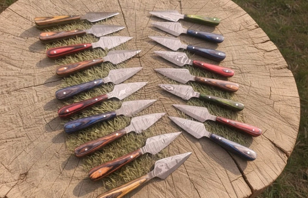 LOT OF 20 PCS Handmade DAMASCUS STEEL Hunting Bozam Dagger Knife W/SHEATH,,