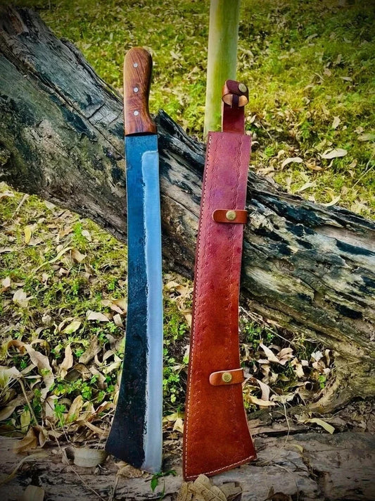 Custom Handmade Carbon Steel Blade Survival Machete Knife| Hunting Knife Camping