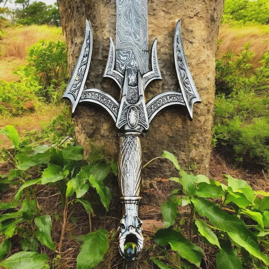 Handmade Damascus Steel Viking Sword Battle Ready Medieval Sword With Sheath