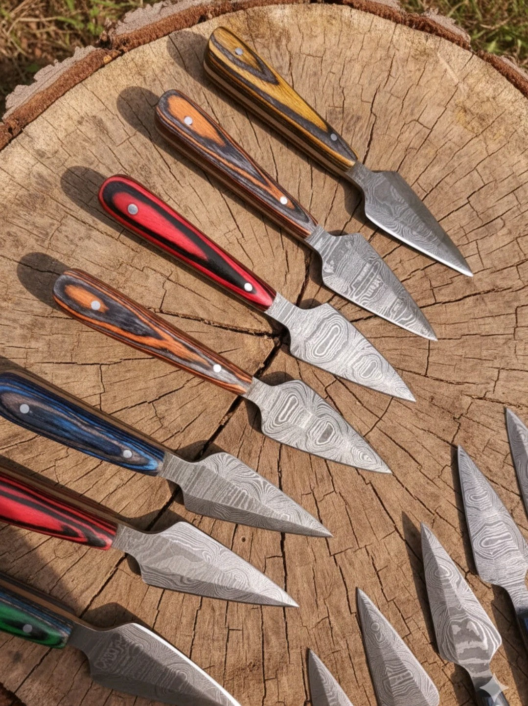 LOT OF 20 PCS Handmade DAMASCUS STEEL Hunting Bozam Dagger Knife W/SHEATH,,