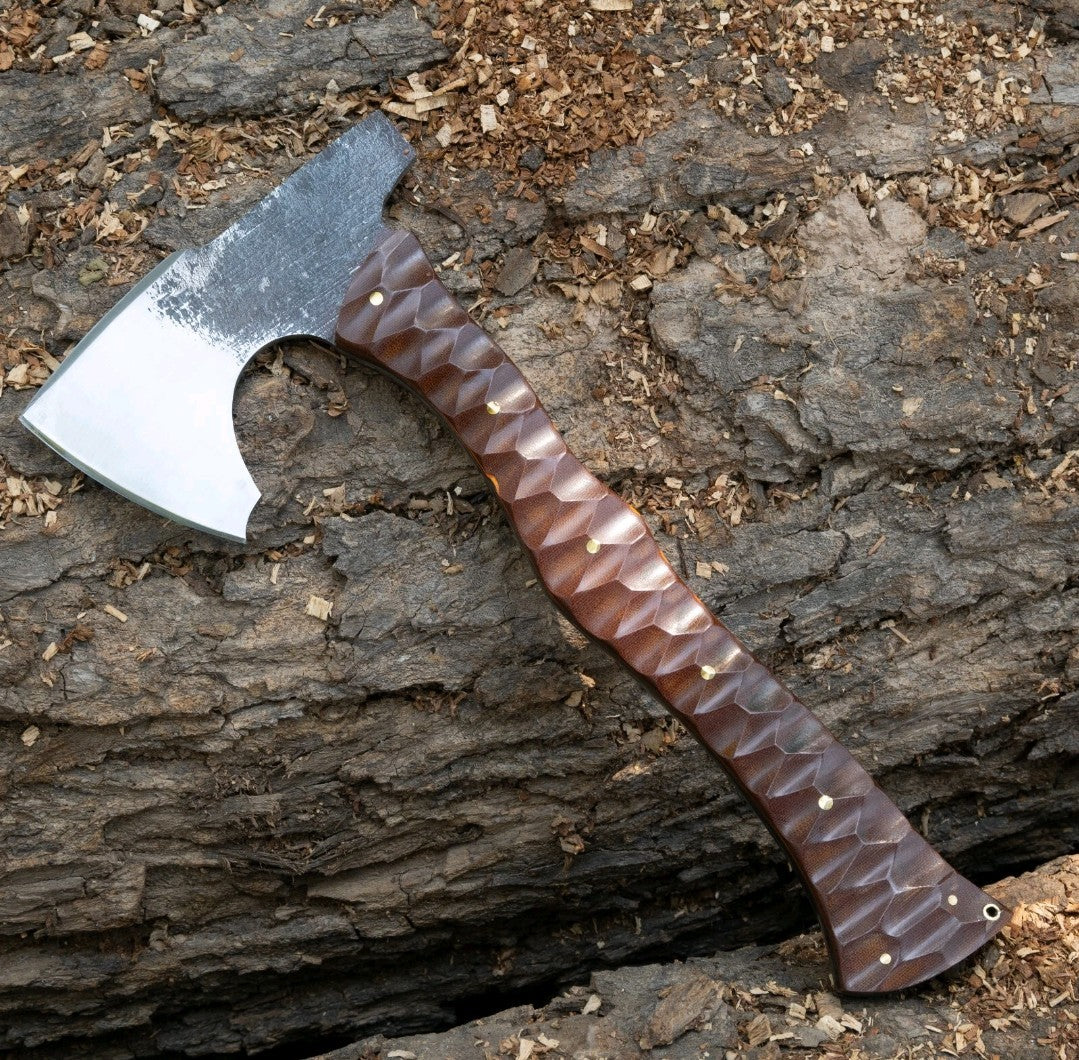 HANDMADE 13" CARBON STEEL REPLICA FULL TANG AXE TOMAHAWK AXE HATCHET RnD SAYOC