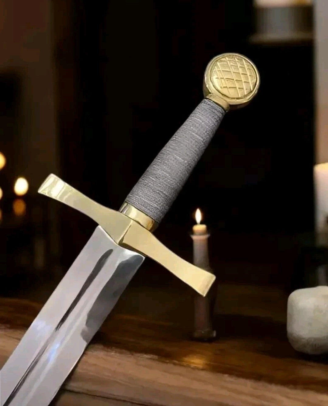 Handmade D2 Steel Excalibur Sword/ King Arthur Sword With Leather Sheath Gift!