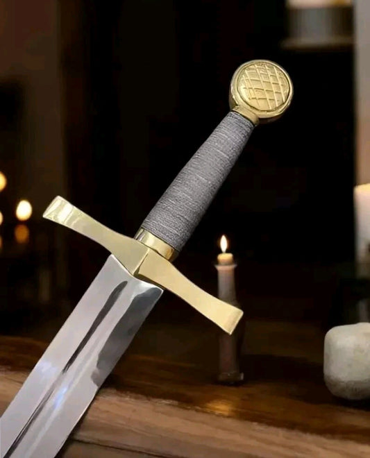 Handmade D2 Steel Excalibur Sword/ King Arthur Sword With Leather Sheath Gift!