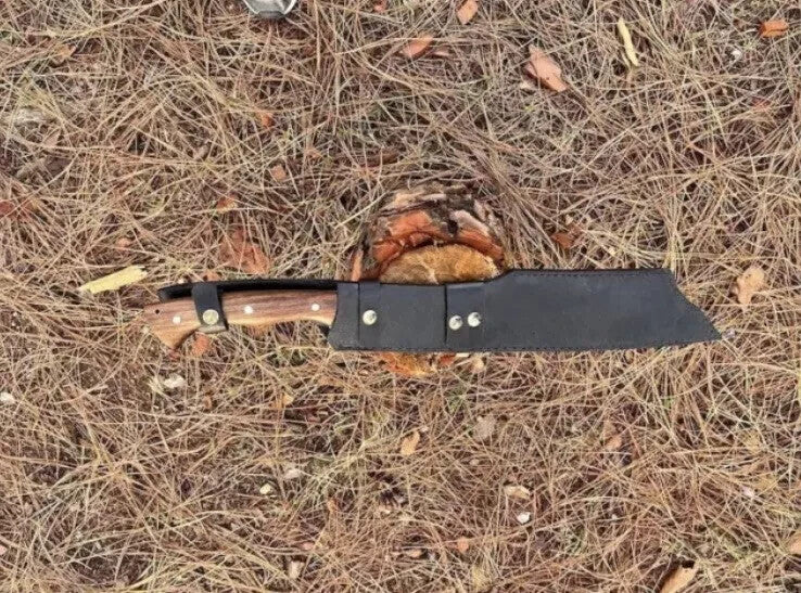 Custom Handmade Carbon Steel Survival Bowie Machete Sword| Hunting Knife Camping