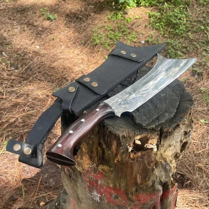 20" WKC Handmade Carbon Steel Blade Jungle Machete Bowie Hunting Knife Camping