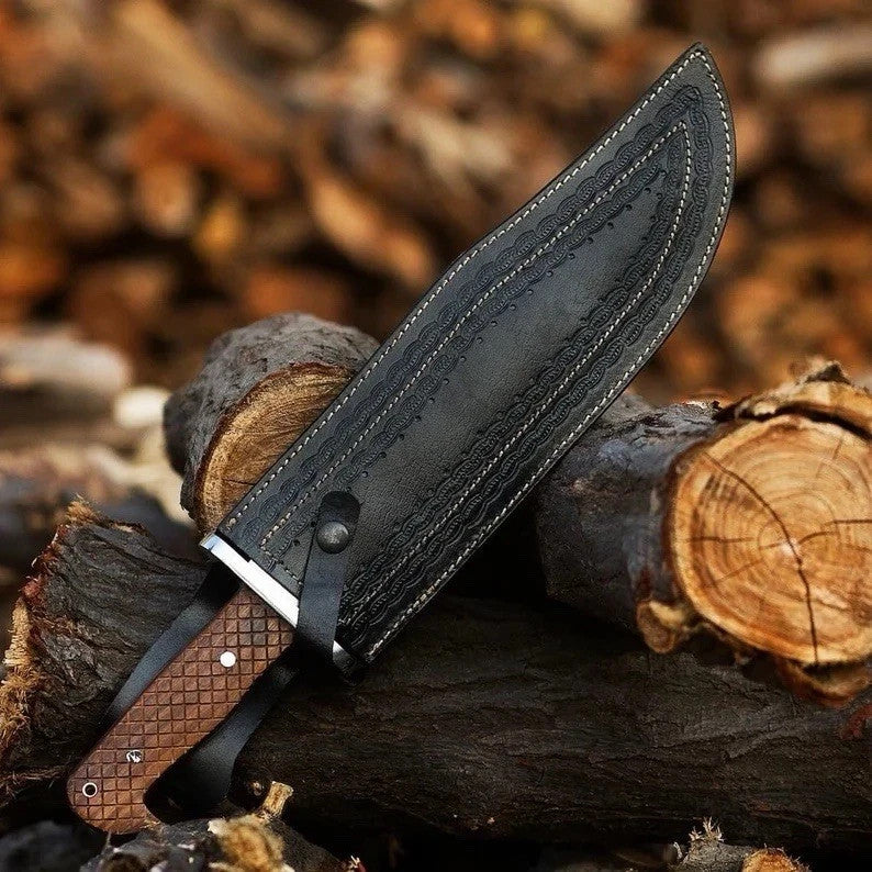 Custom Handmade Carbon Steel Blade Bowie Machete Kukri Hunting Knife Camping