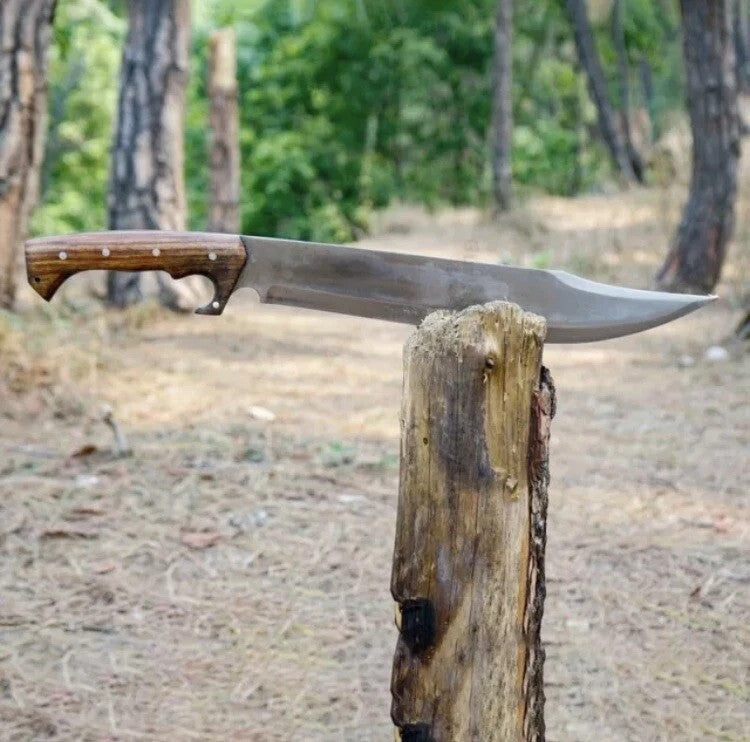 Custom Handmade Carbon Steel Blade Jungle Machete Knife - Hunting Knife Camping