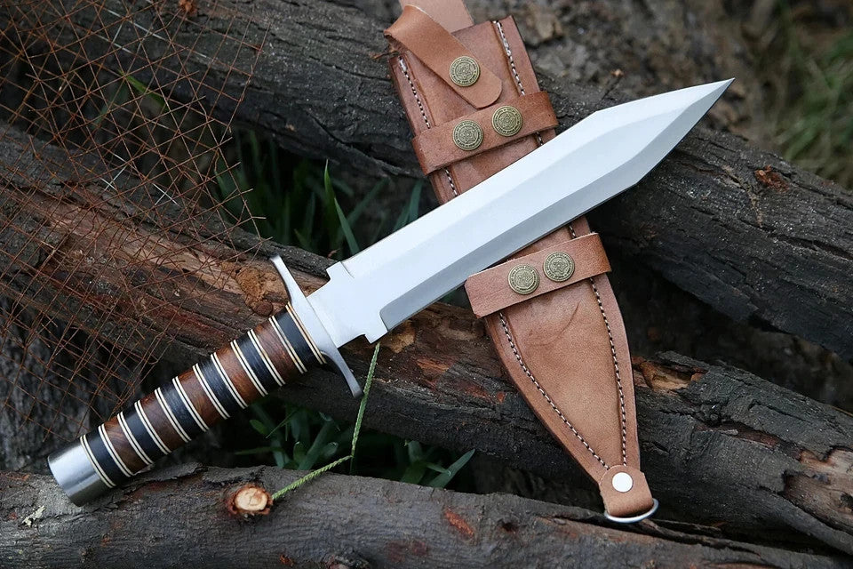 Custom Handmade D2 Steel Blade Dagger Knife - Hunting Knife Viking Sword Camping