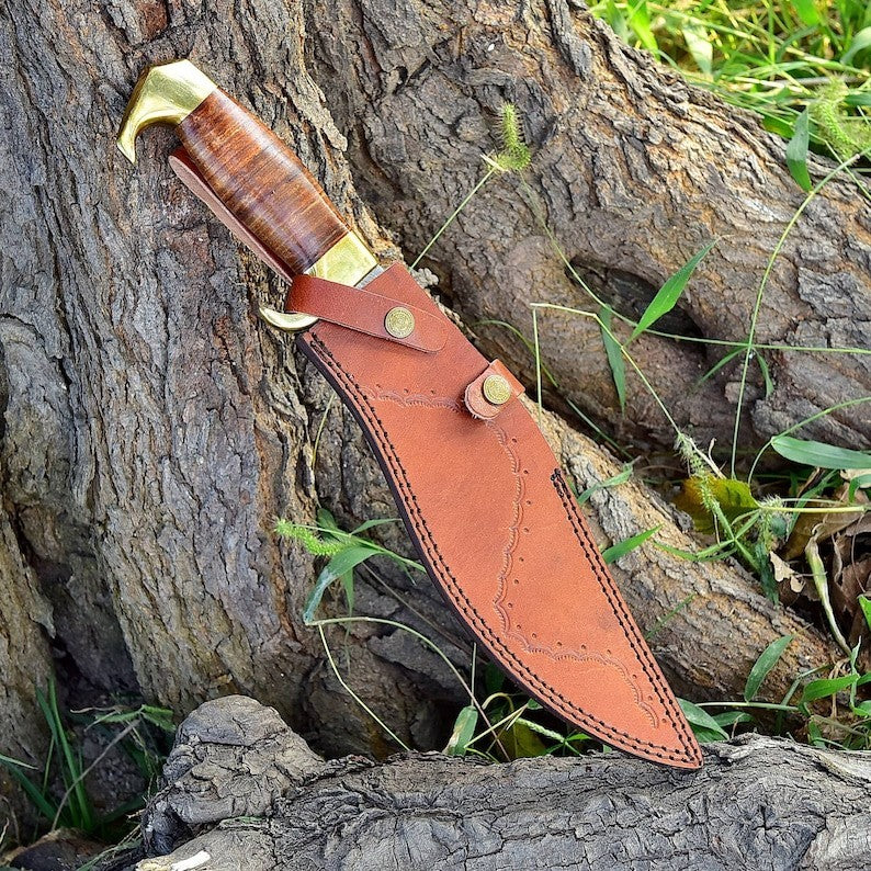 Custom Handmade Damascus Steel Blade Survival Kukri Knife| Hunting Knife Camping
