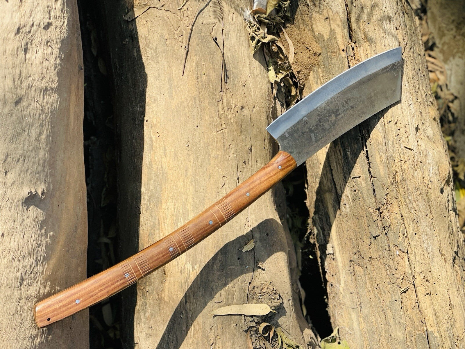 Custom Handmade Carbon Steel Blade Long Woodcutting Axe | Hunting Axe | Camping