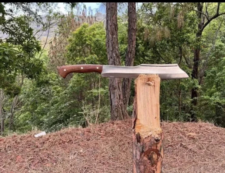 Custom Handmade Carbon Steel Survival Bowie Machete Sword| Hunting Knife Camping