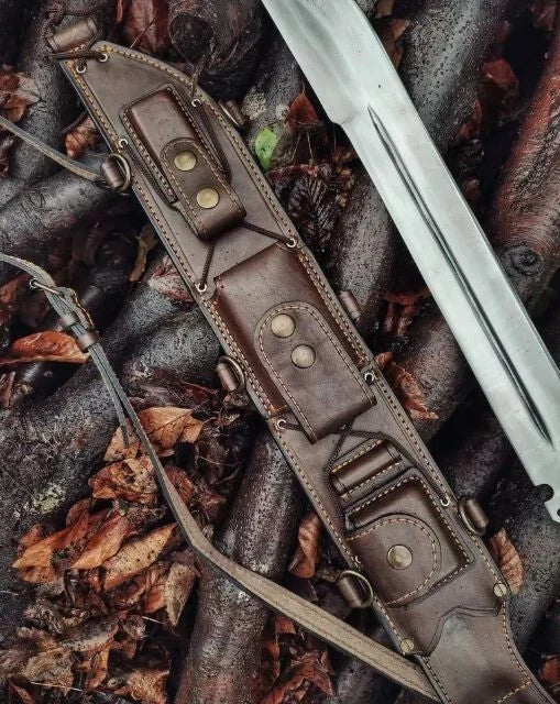 CUSTOM HANDMADE SPRING STEEL 5160 HUNTING FOREST FULL TANG MACHETE KNIFE