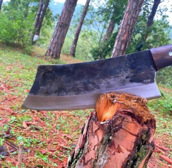 Custom Handmade Carbon Steel Blade Cleaver Machete Knife | Hunting Knife Camping