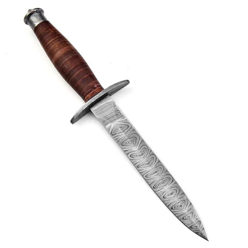 Damascus Steel British Army Fairbairn Sykes Commando Dagger Knife Hunting Dagger