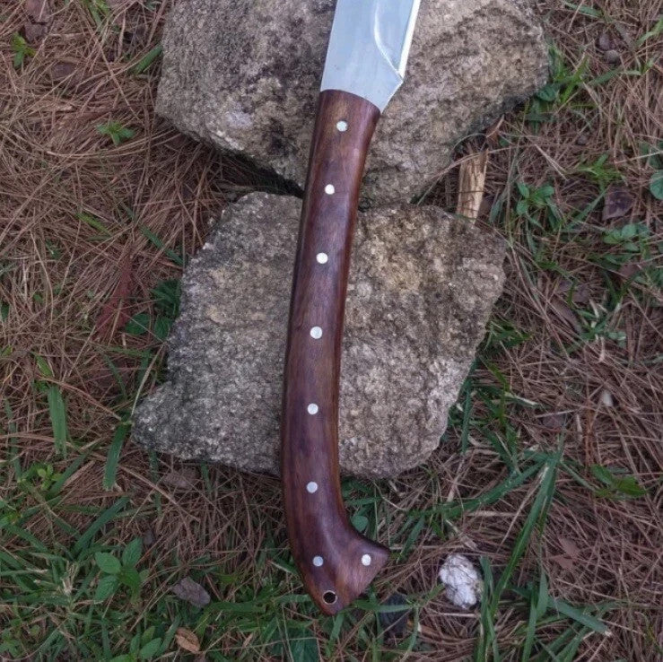 Custom Handmade Carbon Steel Blade Jungle Machete Knife - Hunting Knife Camping