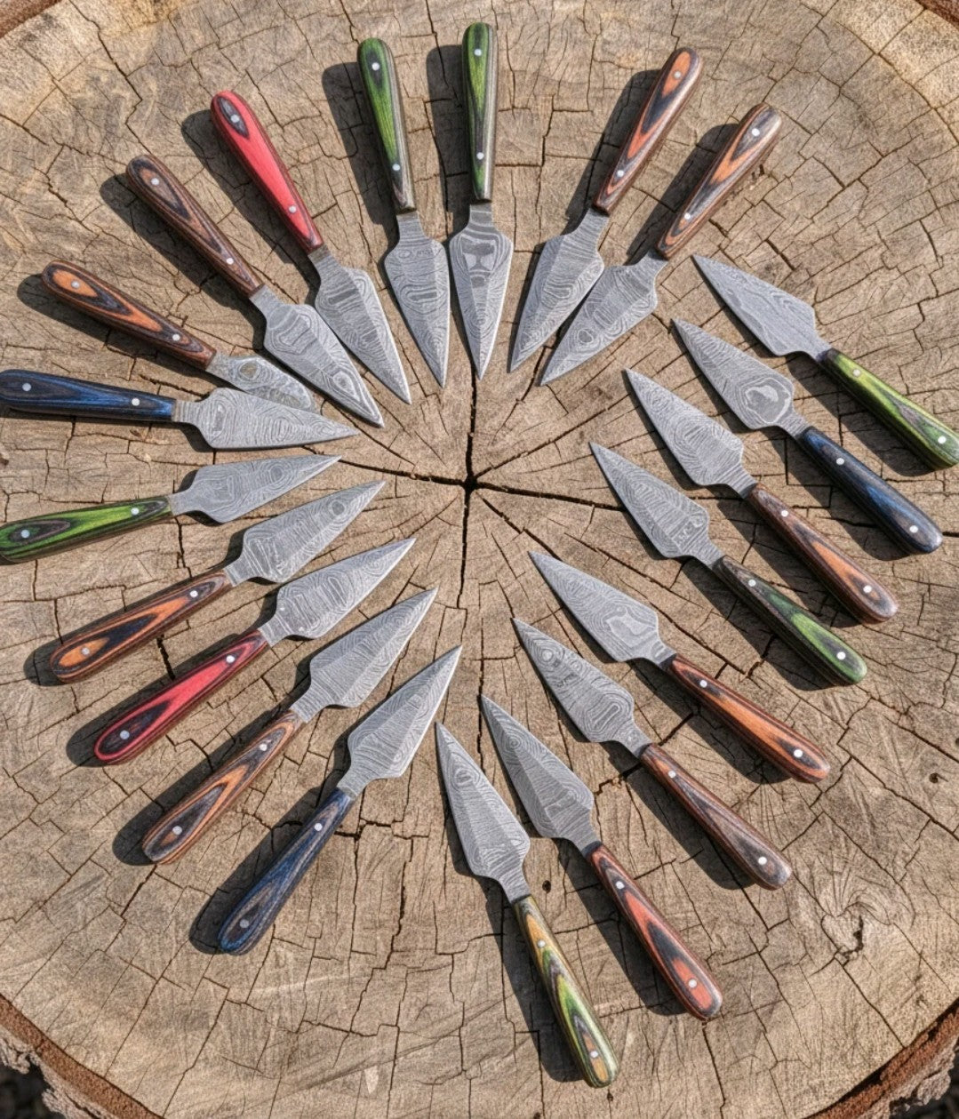 LOT OF 20 PCS Handmade DAMASCUS STEEL Hunting Bozam Dagger Knife W/SHEATH,,