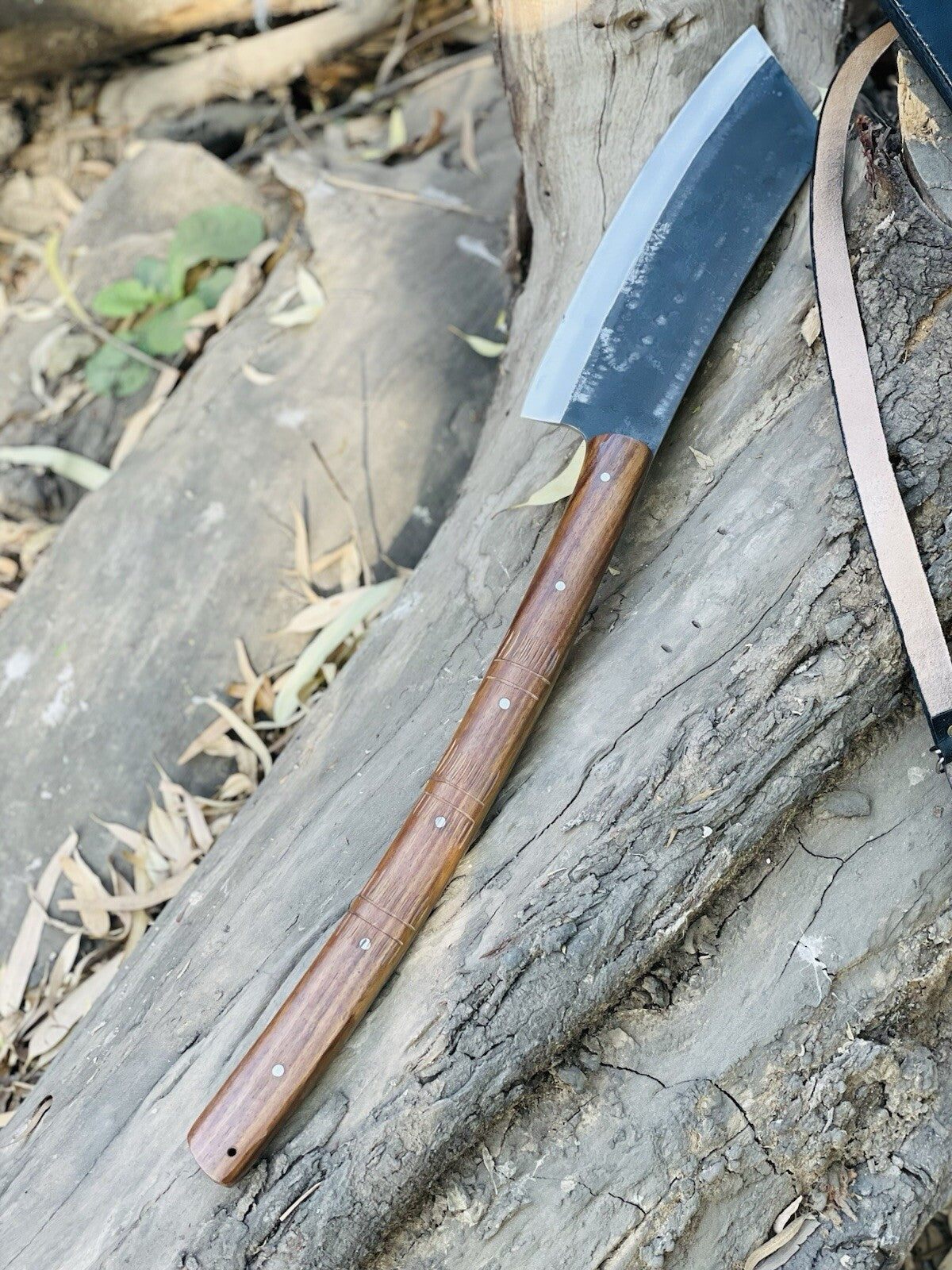 Custom Handmade Carbon Steel Blade Long Woodcutting Axe | Hunting Axe | Camping