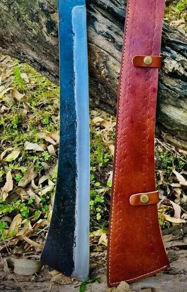 Custom Handmade Carbon Steel Blade Survival Machete Knife| Hunting Knife Camping