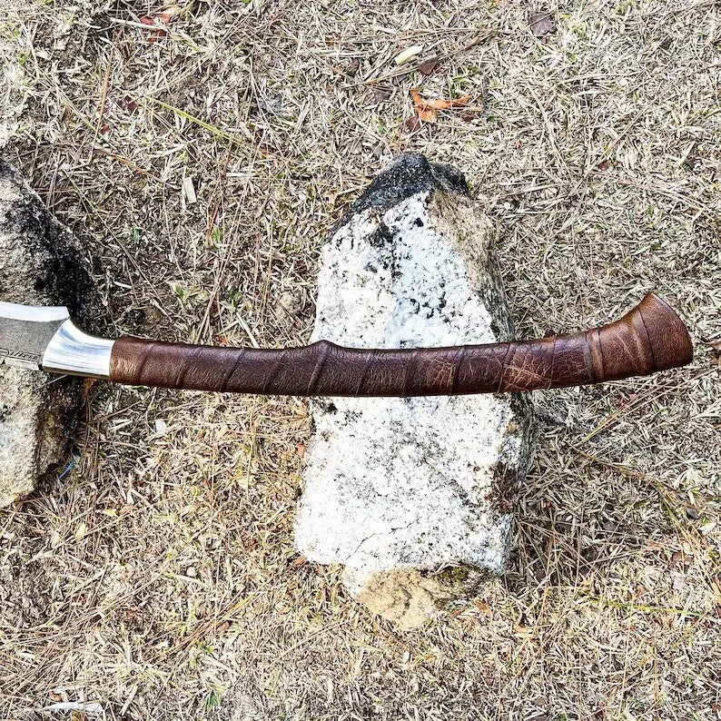 Custom Handmade Carbon Steel Blade Bowie Machete Kukri Hunting Knife Camping