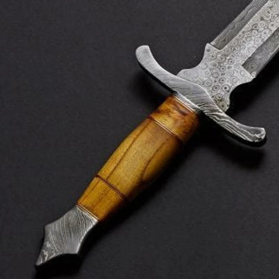 CUSTOM HANDMADE HAND FORGED DAMASCUS STEEL VIKING CAMPING ROMAN TAMPLEAR SWORD