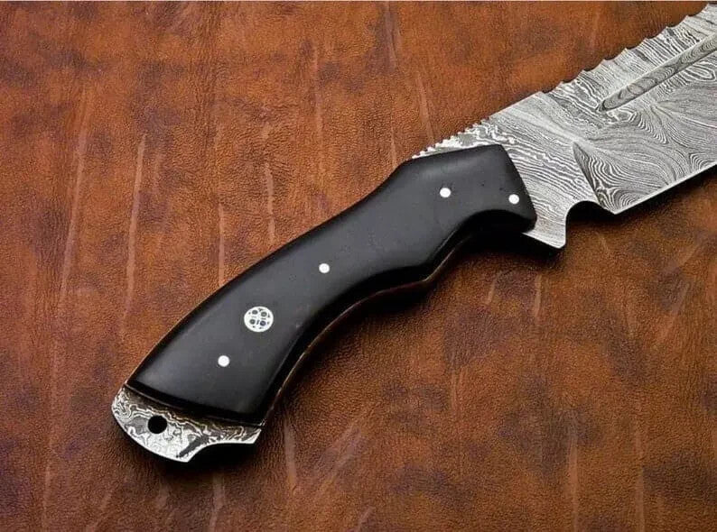 Custom Handmade Damascus Steel Blade Parang Machete Knife -Hunting Knife Camping